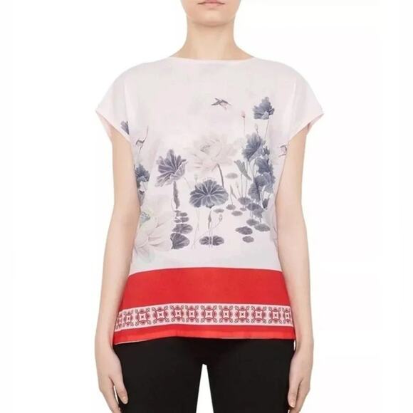 Ted Baker Jennay Lake of Dreams Tee Size 4 - Picture 1 of 9